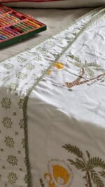 Cute Lion Handblocked Reversible Dohar - Image 6