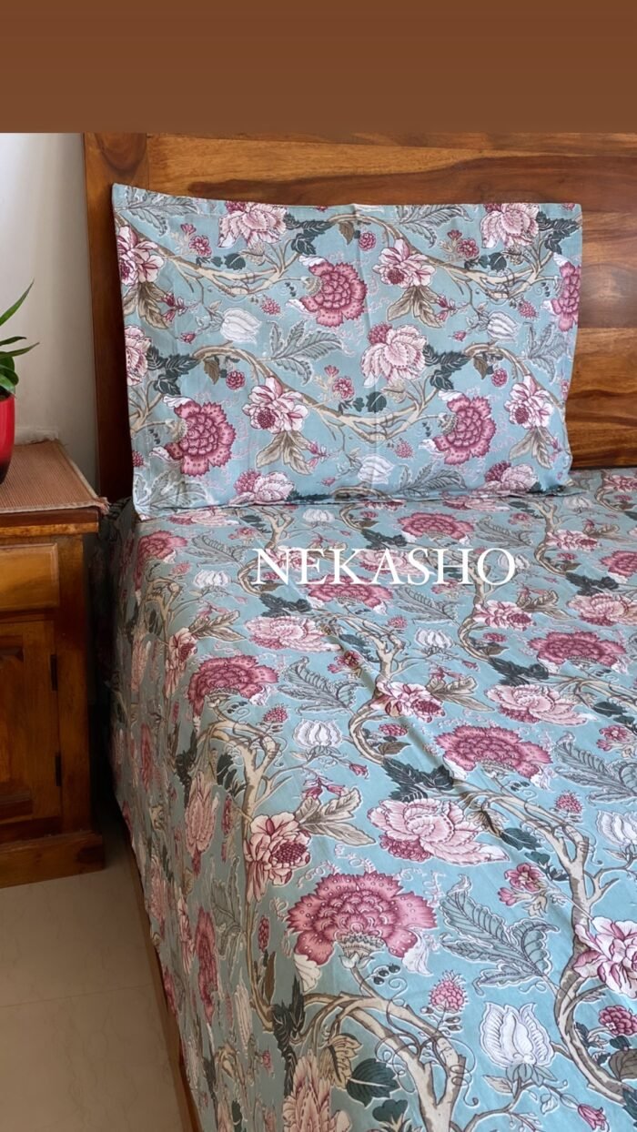 Sawan King Size Cotton Bedsheet - Image 3