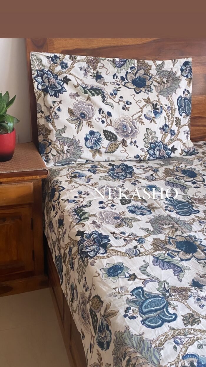 31b70141-a0ab-48e8-8b65-67ee4dca515f Sawan King Size Cotton Bedsheet - Image 1