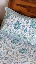 Ikkat King Size Cotton Bedsheet - Image 3