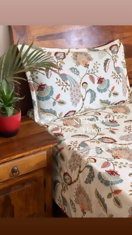 Sawan King Size Cotton Bedsheet