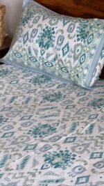 Ikkat King Size Cotton Bedsheet