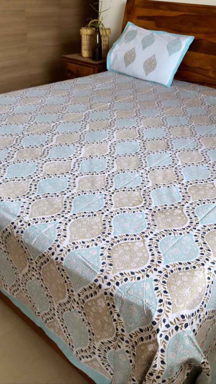 5e84a1b4-2834-4be6-aa46-eae975c449e2 Gulzaar Premium Super King Size Bedsheet - Image 1