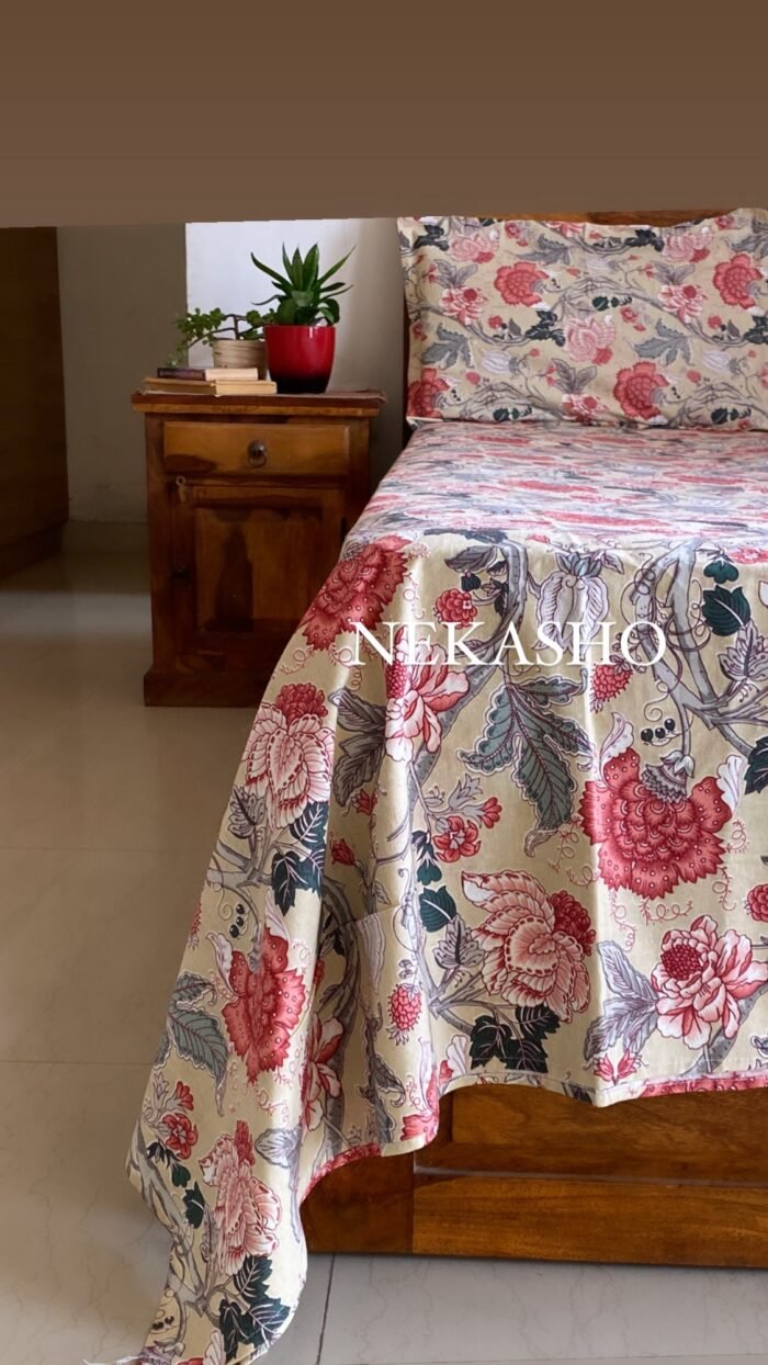 Sawan King Size Cotton Bedsheet - Image 1