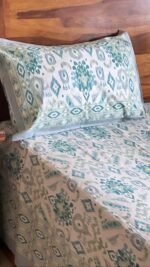 Ikkat King Size Cotton Bedsheet - Image 4