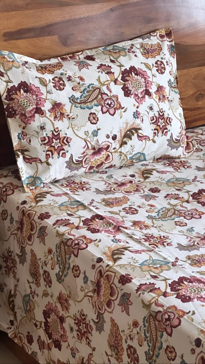 769003e8-58bd-4529-9bdb-10326d7ef563 Sawan King Size Cotton Bedsheet - Image 1