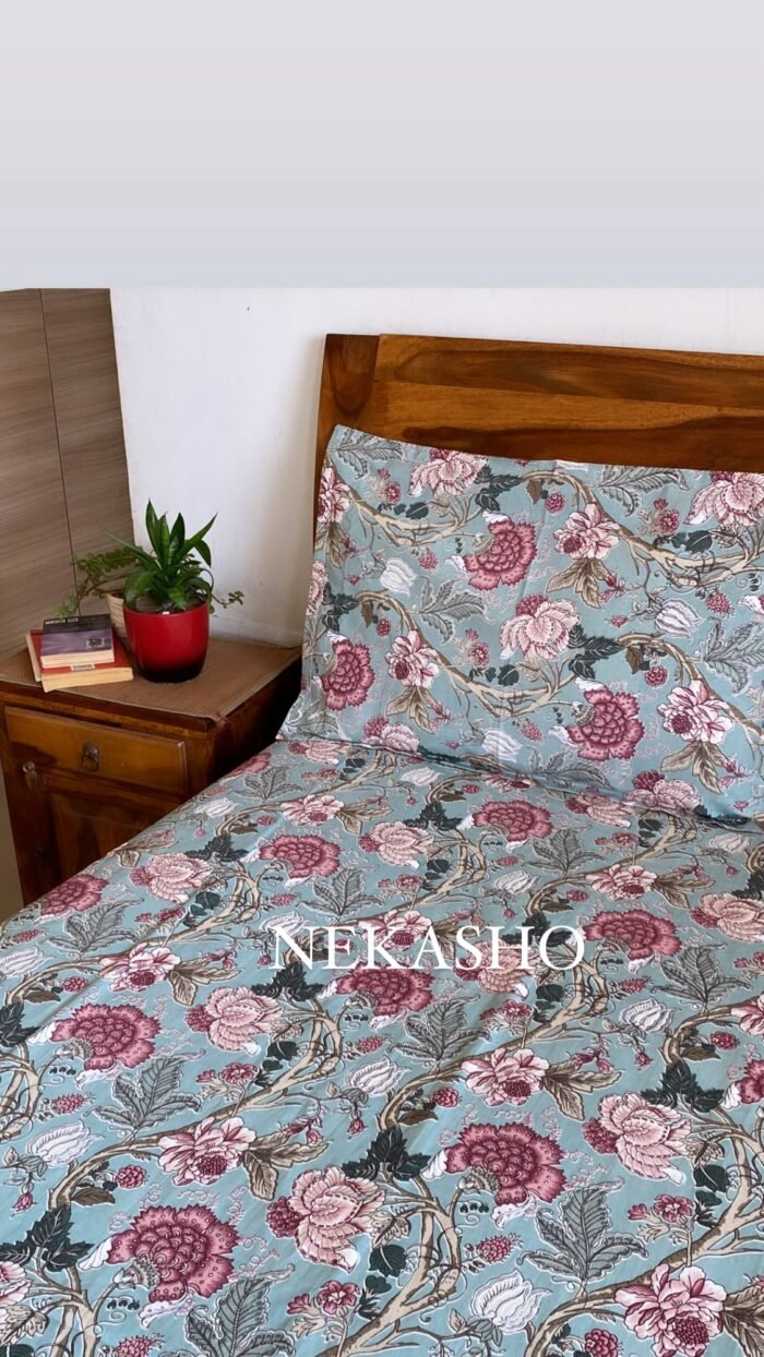 Sawan King Size Cotton Bedsheet - Image 2