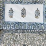 Nilambari Handblocked Super king Size Bedsheet