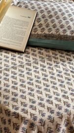 Phool Bagh Ivory Base Cotton Bedsheet - Image 3