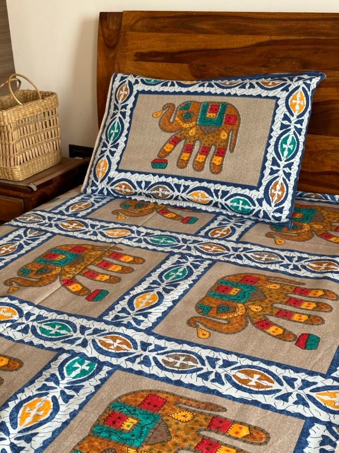 Ethnic King SizeCotton Bedsheet - Image 2