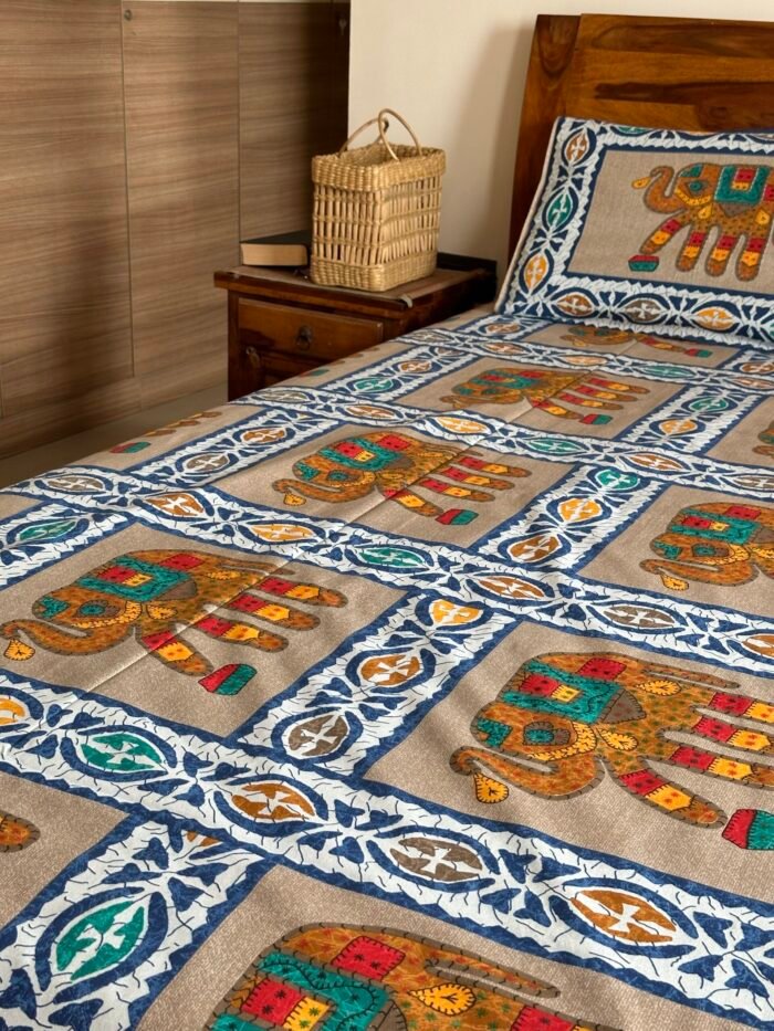 Ethnic King SizeCotton Bedsheet - Image 3