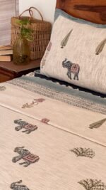 Gaj Motif Super King Size Bedcover - Image 4
