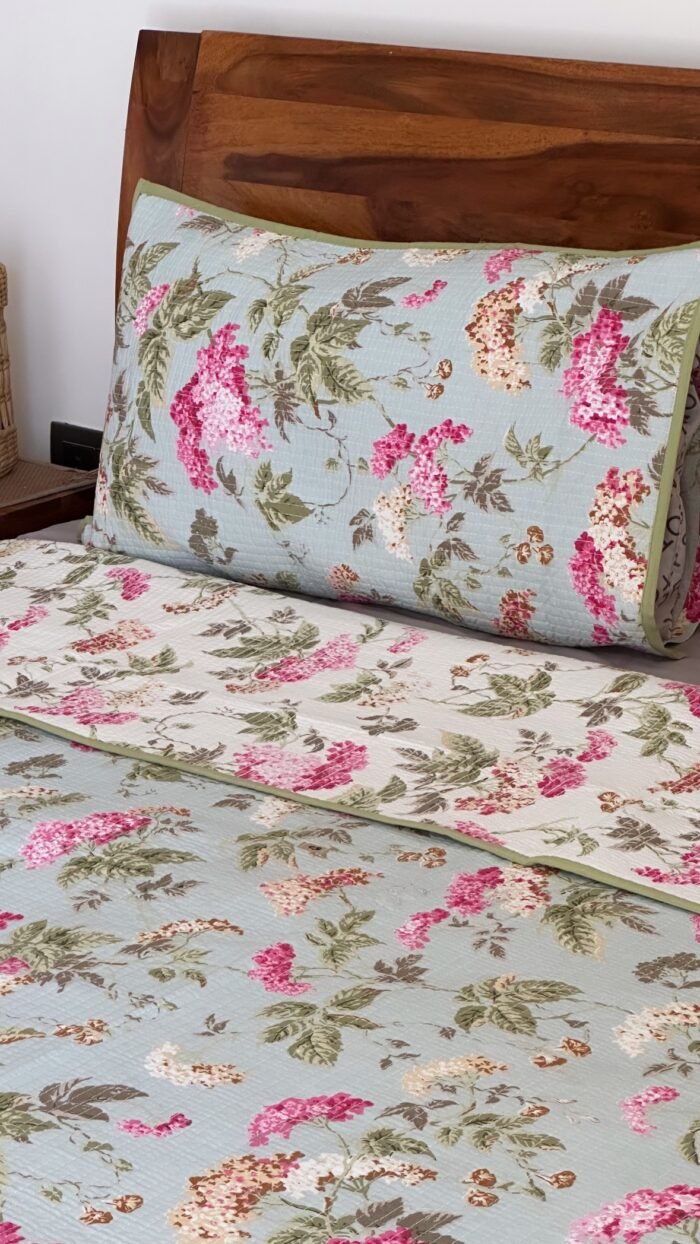 Quilted Reversible King Size Cotton Bedcover - Image 7