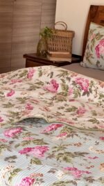 Quilted Reversible King Size Cotton Bedcover - Image 3