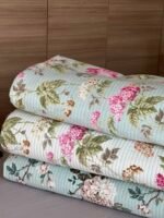Quilted Reversible King Size Cotton Bedcover
