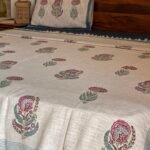 Falak Handwoven Super king Size Handblocked Bedcover