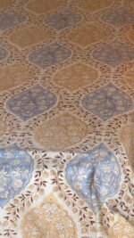 Sunehara Jaal Handblocked Super King Size Bedsheet - Image 6