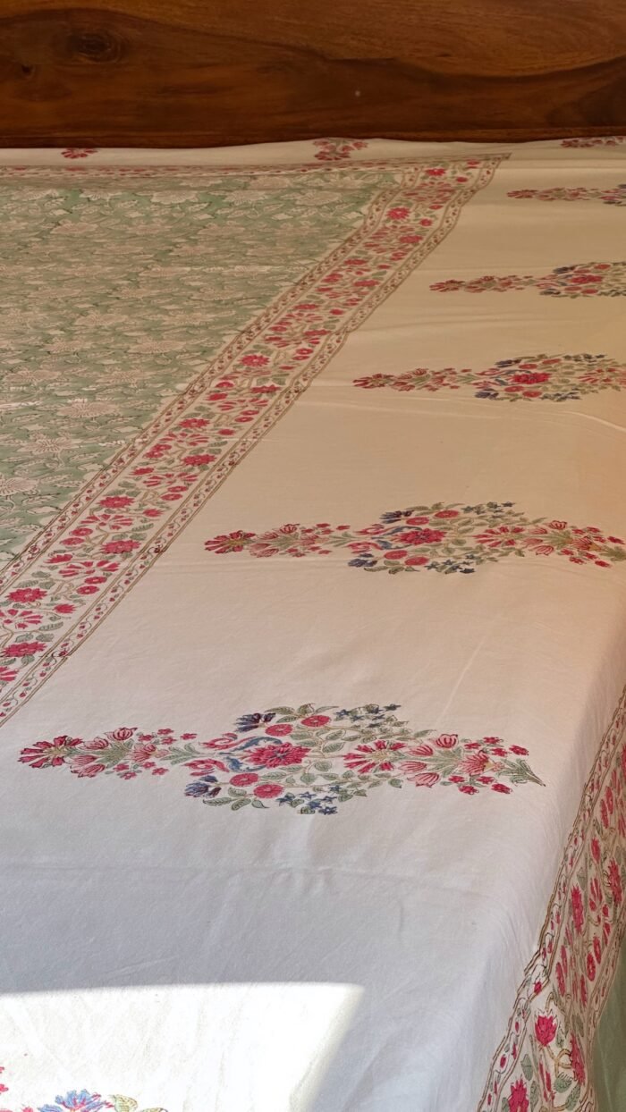 Ruhi Handblocked King Size Cotton Bedsheet - Image 5