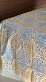 Sunehara Jaal Handblocked Super King Size Bedsheet - Image 2