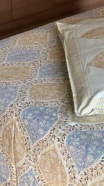 Sunehara Jaal Handblocked Super King Size Bedsheet - Image 5
