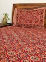 Kalamkari Super King Size Cotton Bedsheet - Image 2
