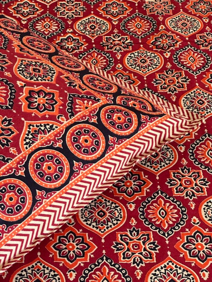 Kalamkari Super King Size Cotton Bedsheet - Image 6