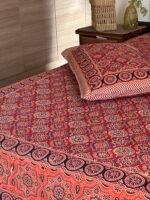 Kalamkari Super King Size Cotton Bedsheet - Image 7