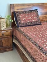 Kalamkari Super King Size Cotton Bedsheet - Image 5