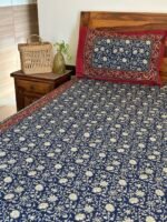Kalamkari Super King Size Cotton Bedsheet - Image 3