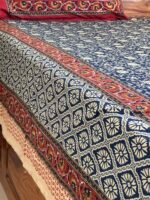 Kalamkari Super King Size Cotton Bedsheet - Image 5