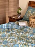 Blue Ikkat Bedding Set