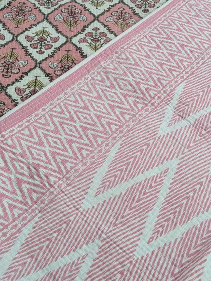 Quilted Reversible Cotton Bedcover - Image 3