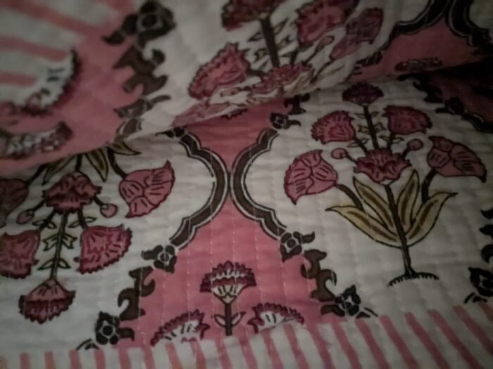 Quilted Reversible Cotton Bedcover - Image 4
