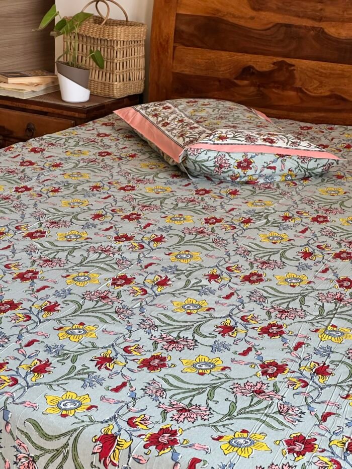 Rama King Size Cotton Bedsheet - Image 2