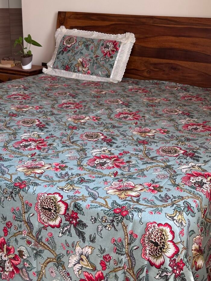 Nimai-Lace designed Pure Cotton Bedsheet Set - Image 4