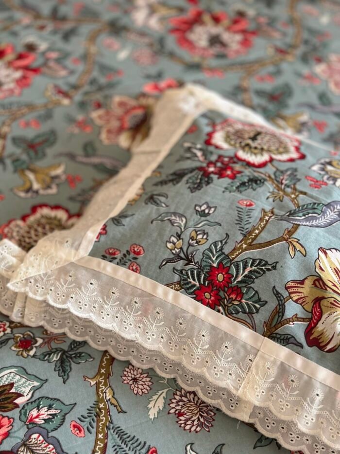 Nimai-Lace designed Pure Cotton Bedsheet Set - Image 2
