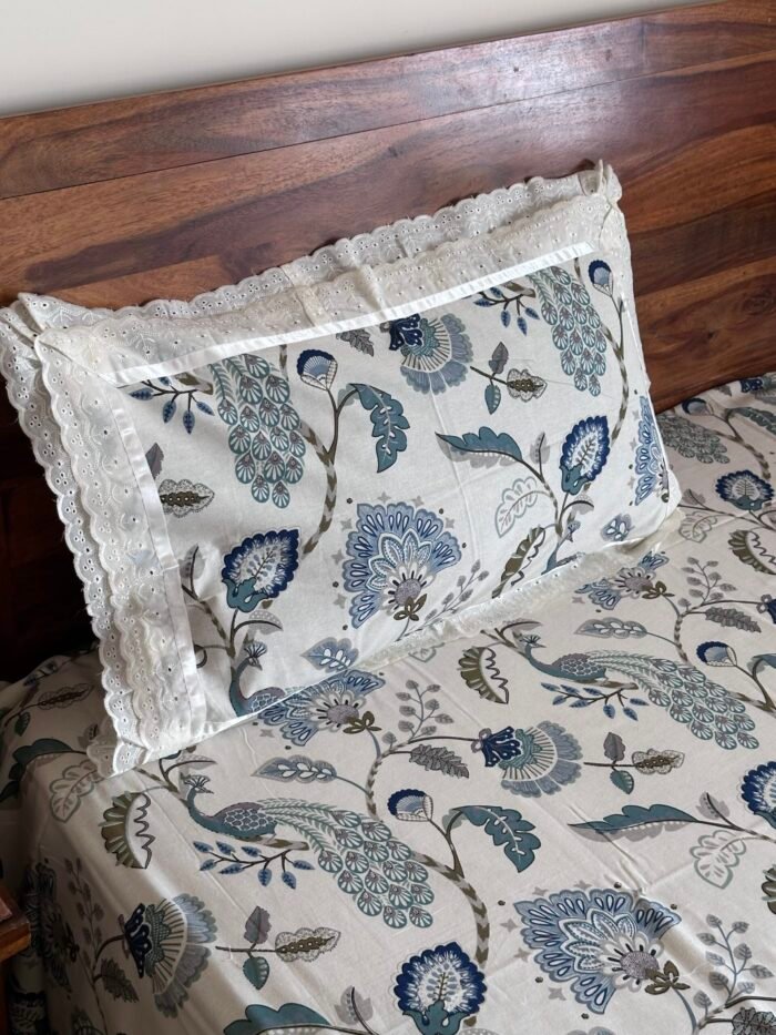 img_1028 Nimai-Lace Designed Pure Cotton Bedsheet Set - Image 7