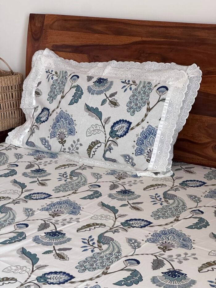 img_1029 Nimai-Lace Designed Pure Cotton Bedsheet Set - Image 4