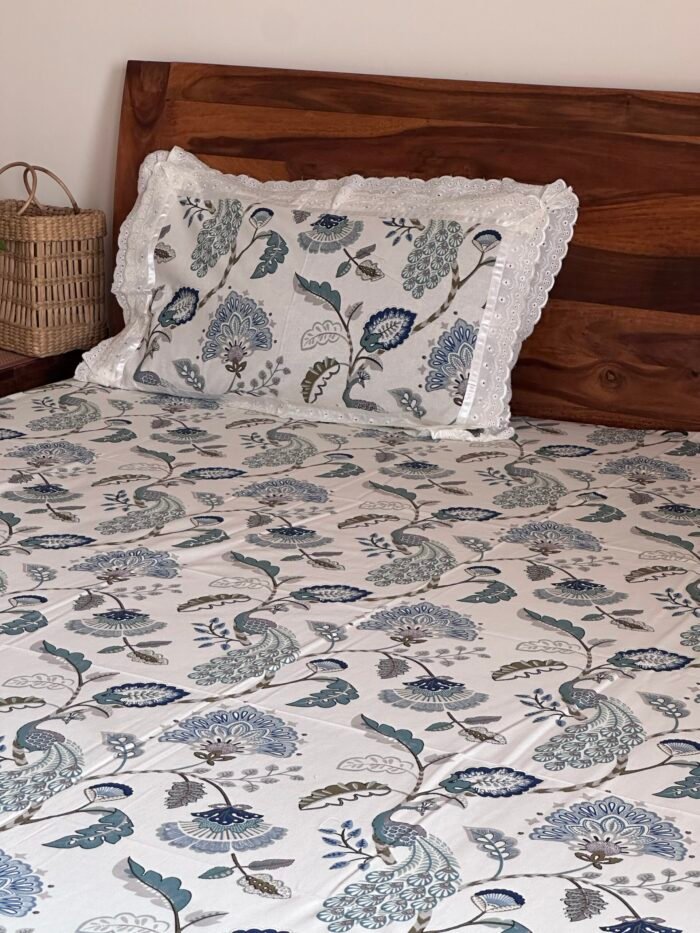 img_1030 Nimai-Lace Designed Pure Cotton Bedsheet Set - Image 6