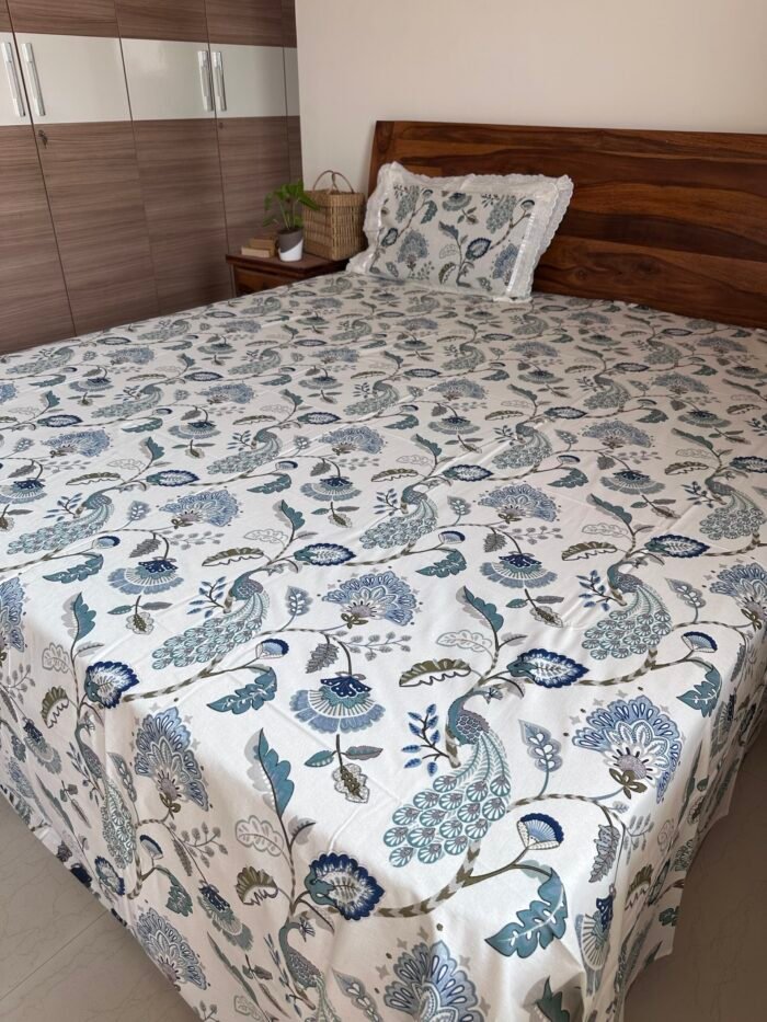 img_1031 Nimai-Lace Designed Pure Cotton Bedsheet Set - Image 1