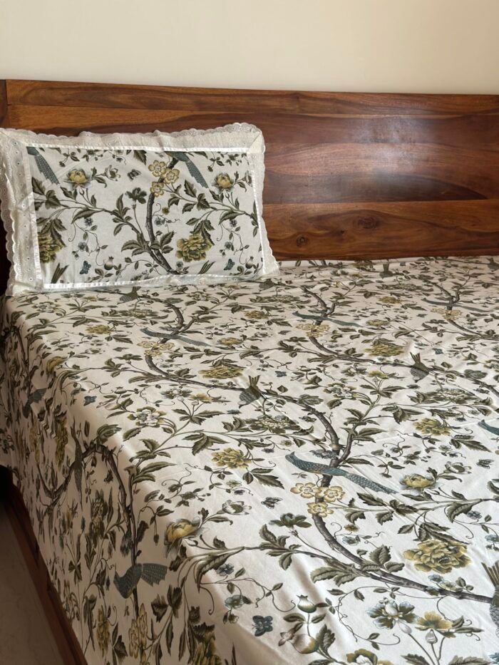 img_1045 Nimai-Lace Designed Pure Cotton Bedsheet Set - Image 6