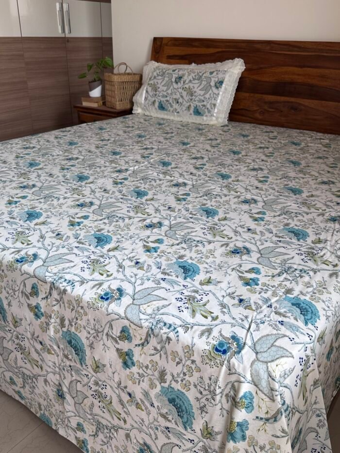 img_1048 Nimai-Lace Designed Pure Cotton Bedsheet Set - Image 7