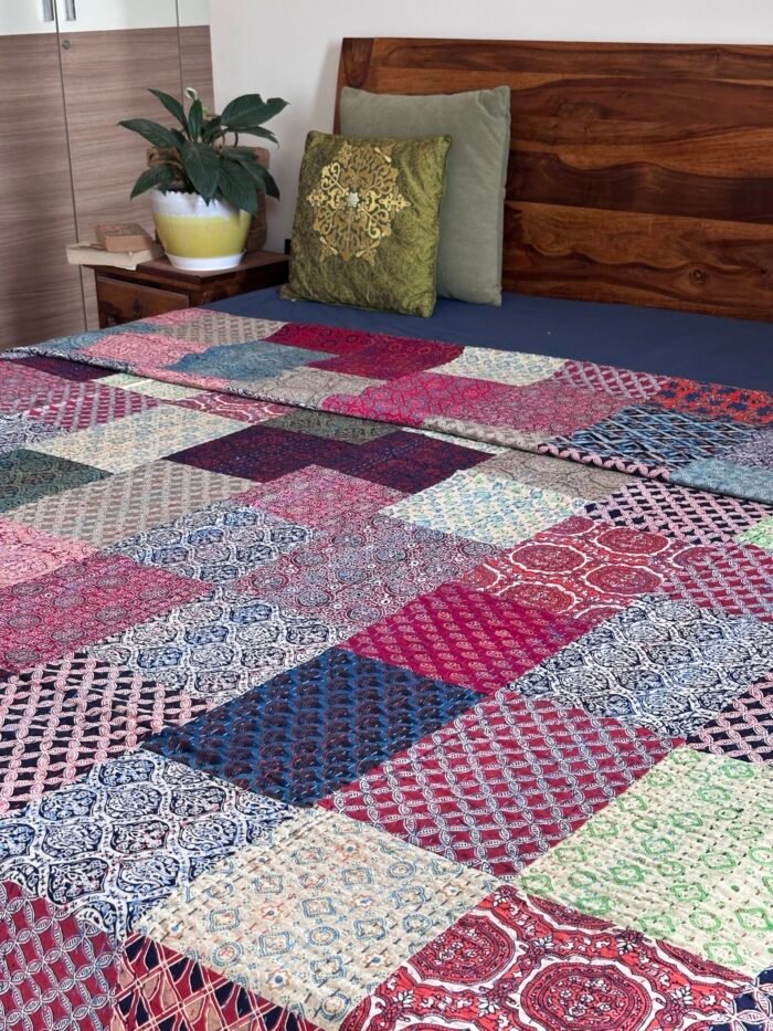 Patchwork Kantha Bedcover - Image 2