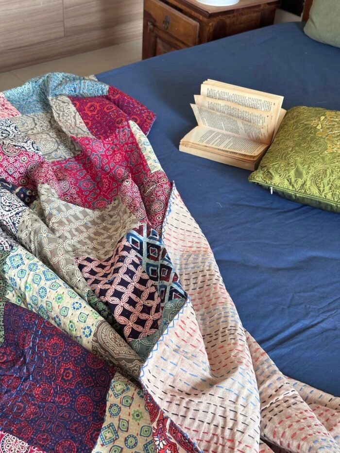 Patchwork Kantha Bedcover - Image 4