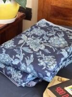 Indigo Phool Mul Cotton Dohar Single(Pair)
