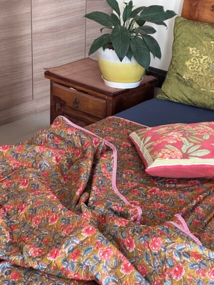 Gulmohar Bagh Mul Cotton Dohar Single(Pair)