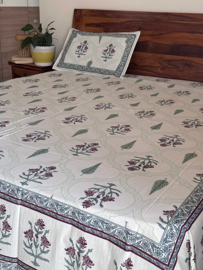 Sandhya Super King Size Cotton Bedsheet - Image 6