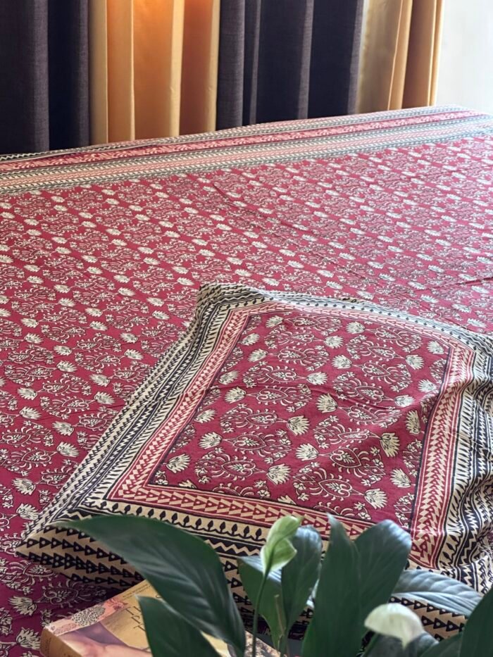 Kalamkari King size Cotton Bedsheet - Image 2