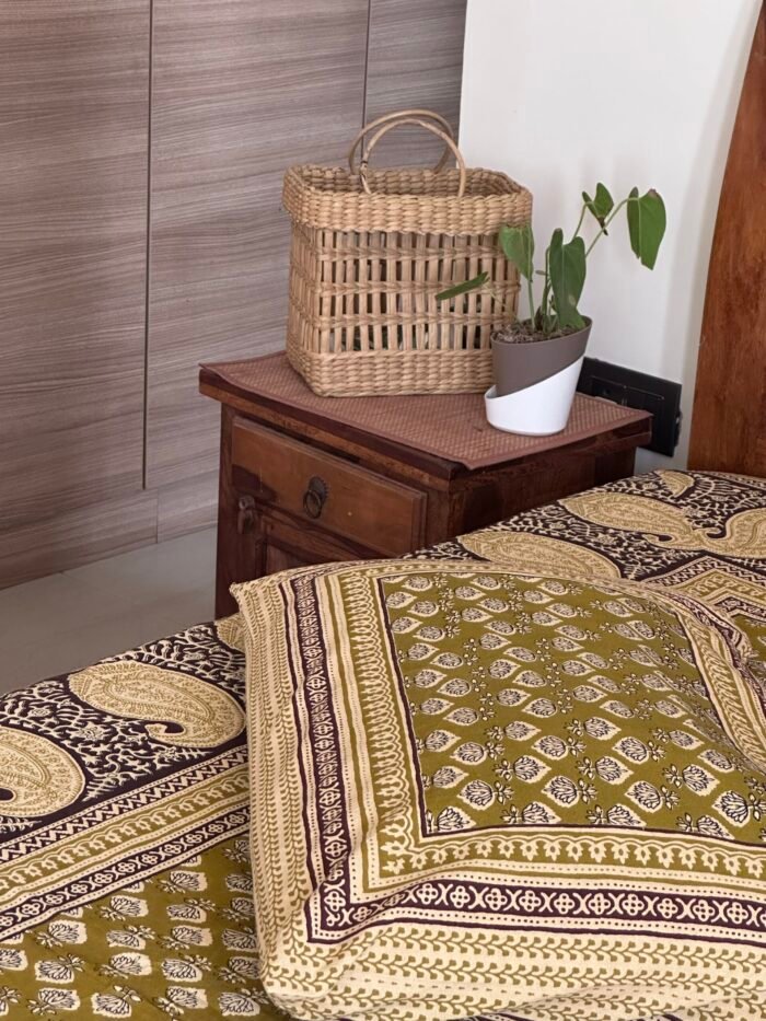 Kalamkari King Size Cotton Bedsheet - Image 2