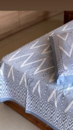 Zig-Zag King Size Cotton Bedsheet - Image 2